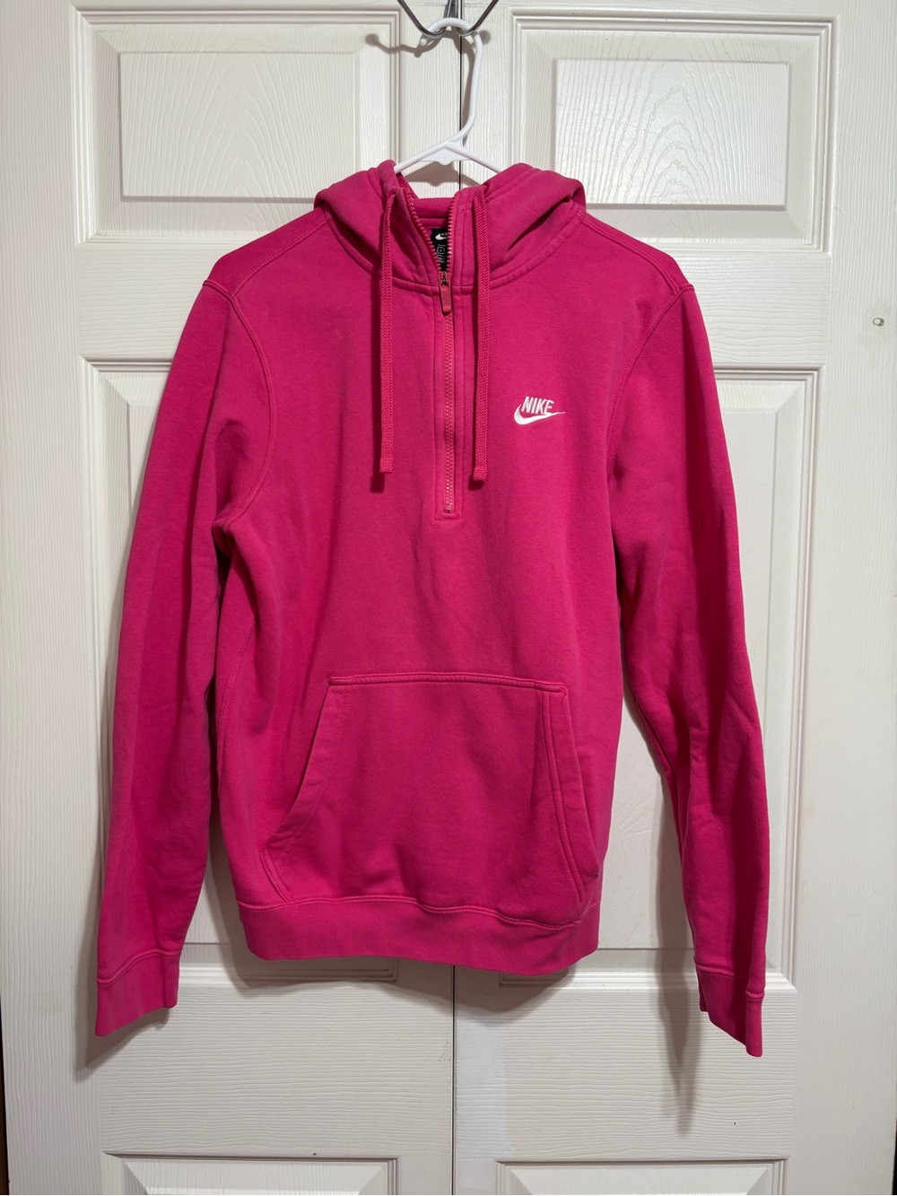 Nike Bright Pink Half-Zip Hoodie Sweatshirt